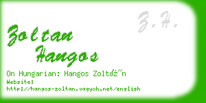 zoltan hangos business card